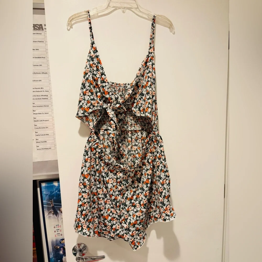 Floral Ruffle ROMPER - Picture 1 of 5